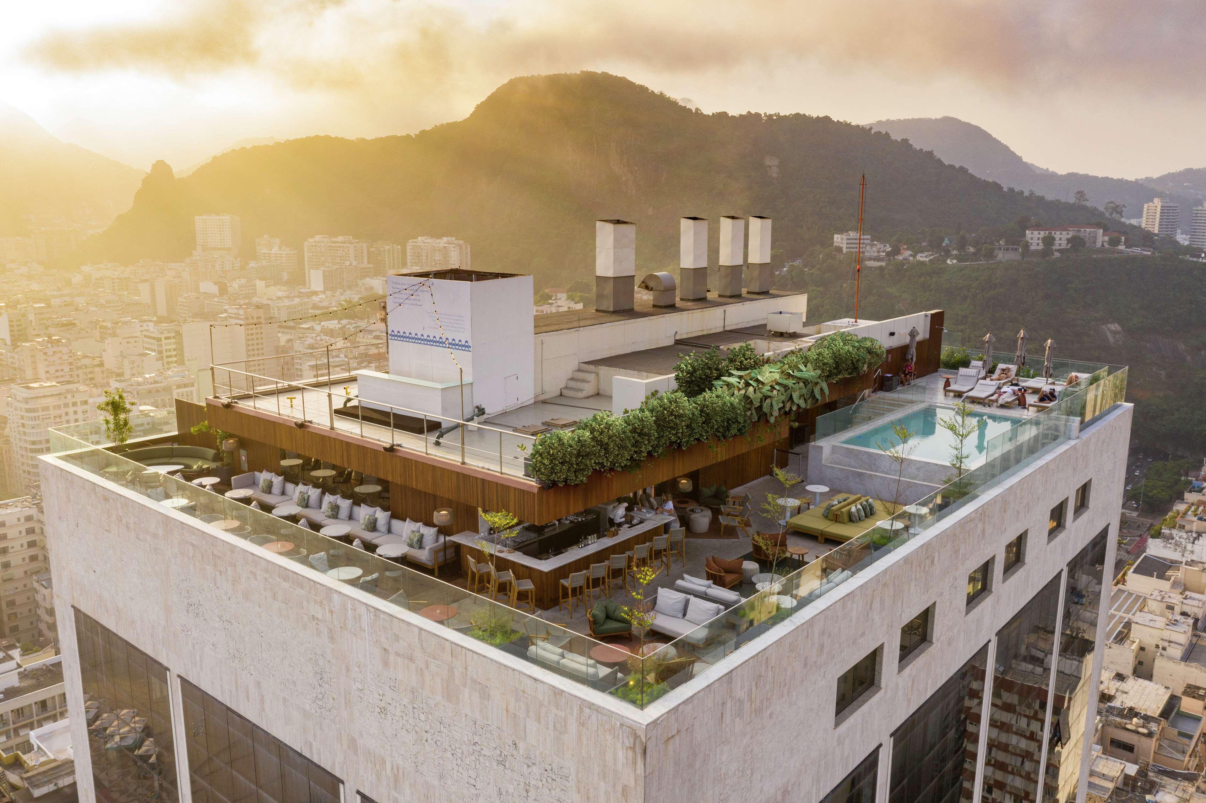 里约热内卢科帕卡巴纳希尔顿酒店 外观 照片 Skyline rooftop